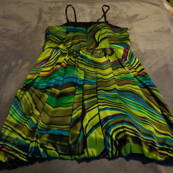 Elegant Multicolor Striped Prom Dress - Picture 2 of 9
